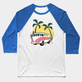 Truck Under Palm Trees Baseball T-Shirt